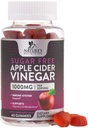 Jabolčni vinski kis za hujšanje 1000mg - Veganski Apple vinski gumi za detox & čiščenje, ACV dopolnilne tablete, vitamin B12, sladkor brez ACV Gummy, Non-GMO, Nature's Nutrition - 60 Gummies
