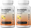 Balancebreens Bromelain 500mg, 120 Kapsule - Ananasov ekstrakt Prebavni encim, Podpira Prebava in skupno zdravje dodatek