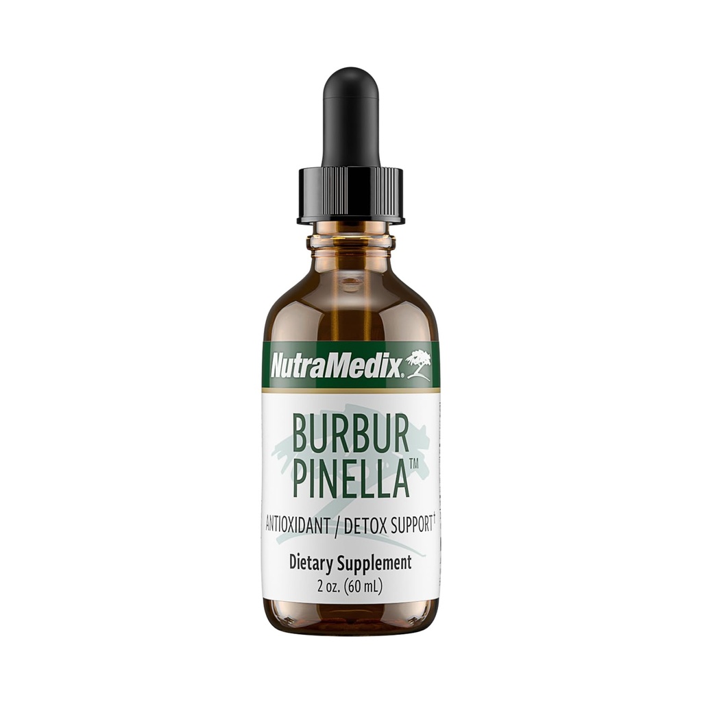 NutraMedix Burbur-Pinella Brain Health Supplements for Adults - Combat Brain Fog & Promotion Nervi Support - Aid A Health Full Body Detox Cleanse - Bioactive Liquid Format (2 oz / 60 ml)