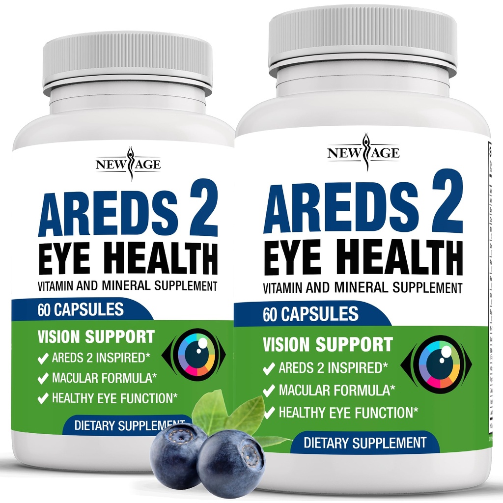 NOVA AGE AREDS 2 Eye Vitamin vsebuje borovnice 6000mg lutein (32mg), seme grozdja (6000 mg), Eyebright (1000 mg) in Zeaksantin (8 mg) - 120 Count