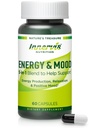 Energija & Mood dodatek – povečanje energije in zmanjšanje utrujenosti, podpora sprostitev – 60 Kapsule – Non-GMO, 3. stranka Tested – Innervis Nutrition