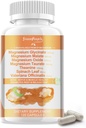 Magnezij Glycinat 500 mg na serviranje, z malatom, tauratom in oksidom, Magnezij dodatek za mišice, kosti, Sleep in Digestion podporo, 120 Veganske kapsule, Ne-GMO
