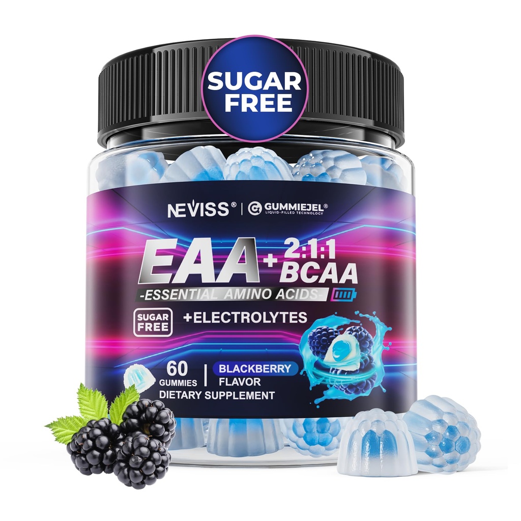 EAA Gumies dopolnila, Vse 9 Essential Aminokisline dodatek, BCAA Aminokisline Gumies za moške 