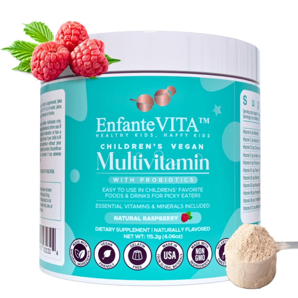 Vse v One Kids Vitamini, 90 Day Supply, Powder Multivitamin s probiotiki, Imunska podpora, Gut Health, Vegan D3, Sugar Free, Non GSO, Natural Flavor, Zdravnik Formulated, Daily Nutrition