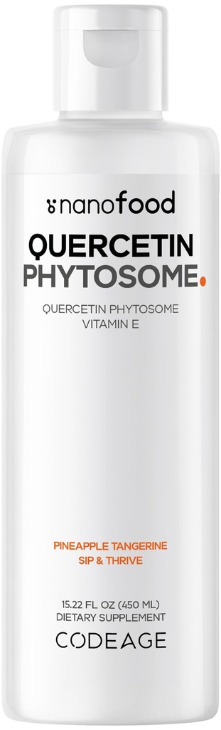 Codeage Liquid Quercetin Phytosome Supplement, Quercetin 1000 mg Dihidrat, 3-mesečna oskrba, Imunska podpora, Sophora Japonica, Vitamin E, Liposomal Dostava, Vegan, Non-GMO, 15.22 fl oz