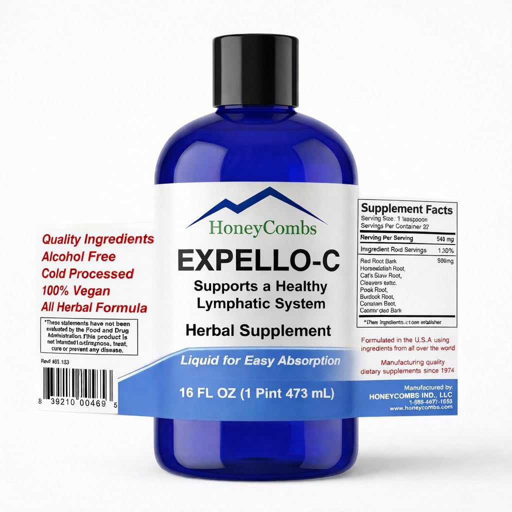 Expello-C - Ultimate Cellular Detox – Cleanse and Detox – Echinacea, Goldenseal & Red Clover dodatek – Alkohol-free Liquid Jetra čiščenje, Ledvično čiščenje in sistem za povečanje, 16 Fl Oz.