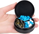 Kovinska tableta Case 3 Kompartment - vodoodporna žepna zaporna tableta Škatla Aluminijaste tablete Zabojnik tablete Medicina Organizator Prenosne dnevne tablete Imetnik vitaminov Medication Ribja olja