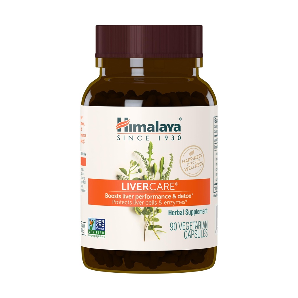 Himalaja LiverCare za popolno podporo jeter, čiščenje in razstrupljanje, ščiti celice in encime, 375 mg, 180 kapsul, 90 dnevna oskrba