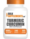 BulkSupplements.com Turmeric Extract kapsule - Kurkum dodatek, kurkumin dodatek 1000mg - Gluten brezplačno, 240 Veg kapsule (paket po 1)