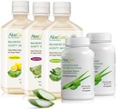 AloeCure Organic Aloe Vera Prebavni komplet - 5 Pack - Grozdje, naravno, limonin sok, 2pcsxAloe Vera Kapsule 60 kapice