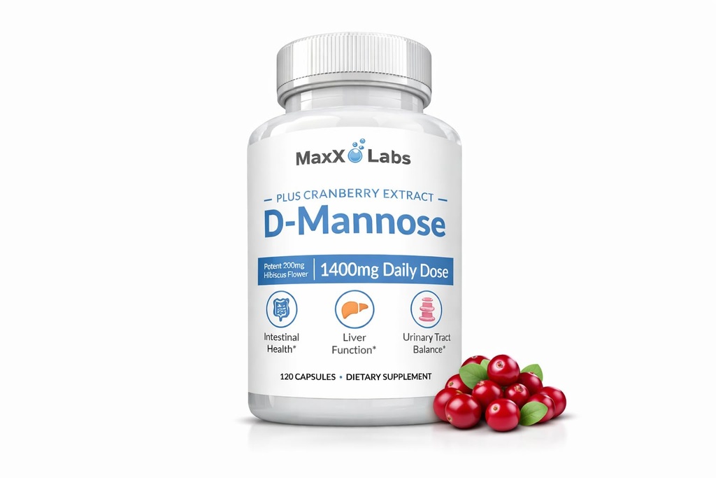 D Manose Kapsule - hitro vadba 1400 MG Dodatna moč DMannose Kapsula za Bladder Health s Potent Cranberry Extract & Hibiscus Cvetlice podporo UTI Relief dodatek - 120 Ct