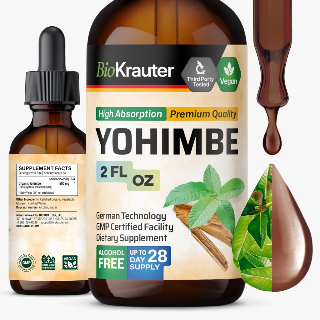 BIO KRAUTER Yohimbine - Vegan Yohimbe dodatki za moške in ženske