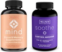 WellPath Mind Brain Supplement za spomin in fokus z levo Mane in Soothe Cortisol Manager s KSM-66® Ashwagandha & L-Theanine