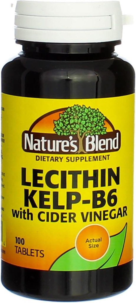 Mešanica naravnega lecitina Kelp-B6 s 100 zavihki Cider Vinegar (vzorec: 079854600704)