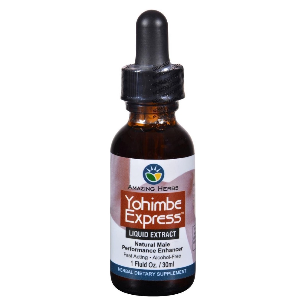 Neverjetne Herbs Yogimbe Express - Izboljšava zmogljivosti, 100% Pure Yohimbe Bark Alkohol prosti tekoči ekstrakt, zeliščni prehranski dodatek - 1 Fl Oz (Pack of 1)