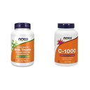 Zdaj dopolnila, Silymarin mleko Thistle Extract 300 mg z Artichoke in Dandelion & dodatki, Vitamin C-1.000 z Rose HIPS, Trajno sproščanje, Antioksidant zaščita*