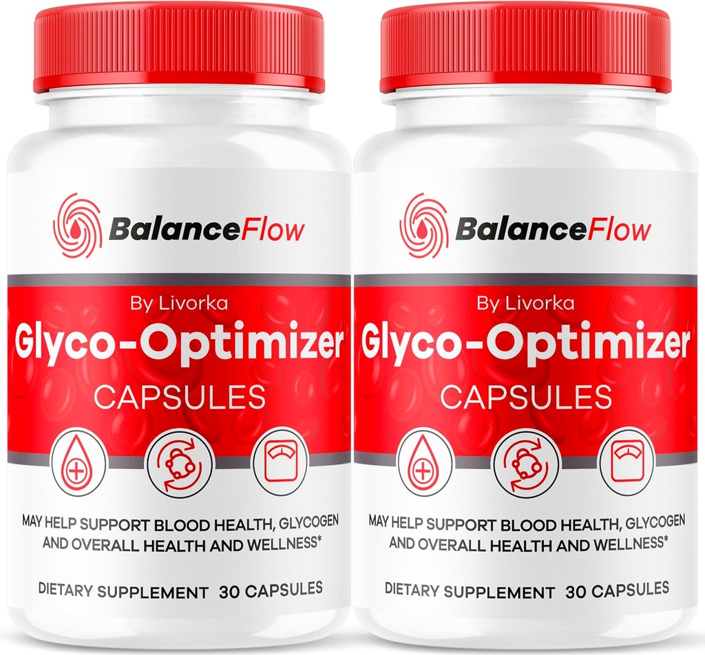 (2 paket) Balance Flow Glyco Optimizer, Balance Flow, Balance Flow Glyco Optimizer dodatek, BalanceFlow podporo Kapsule, Balance Flow Podpora krvi Napredna formula, 60 Kapsula za 2 meseca