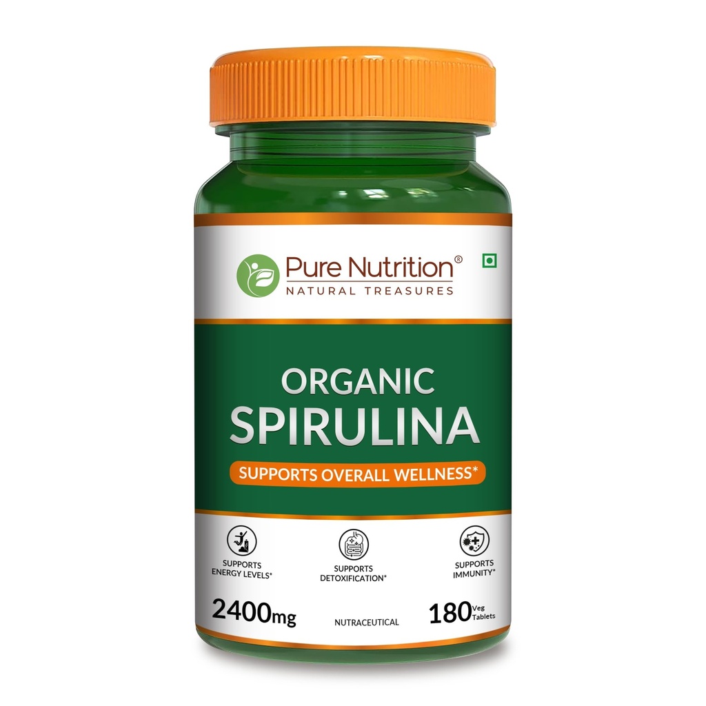 Pure Nutrition Organic Spirulina 2400mg na Serving 