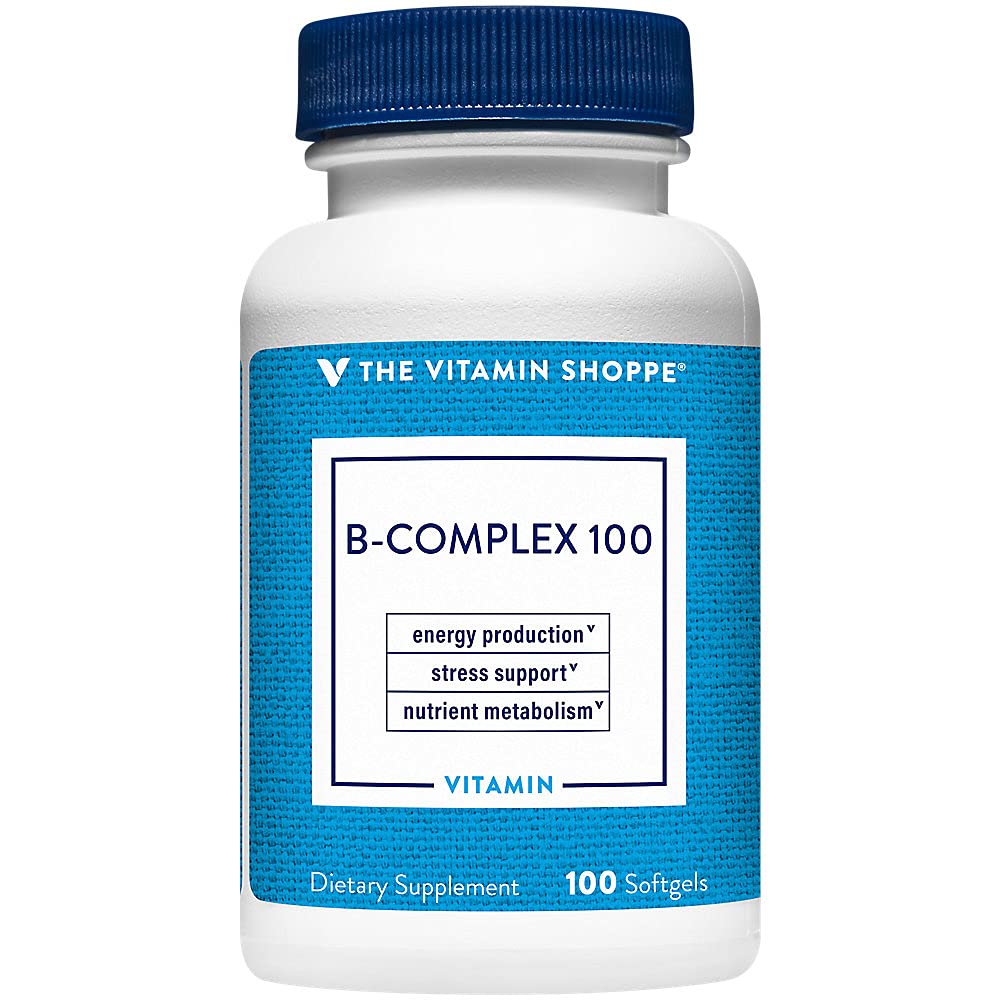 The Vitamin Shoppe Vitamin B-Complex - Energy Metabolism & Nervous System Support, Complete B Vitamins (100 Softgels)