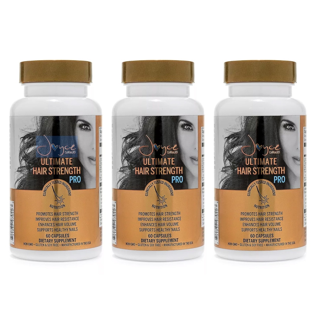 Joyce Giraud Ultimate Strength Supplements, 90-dnevna zaloga, znanstveno oblikovano za zmanjšanje izgube las, 180 kapsul