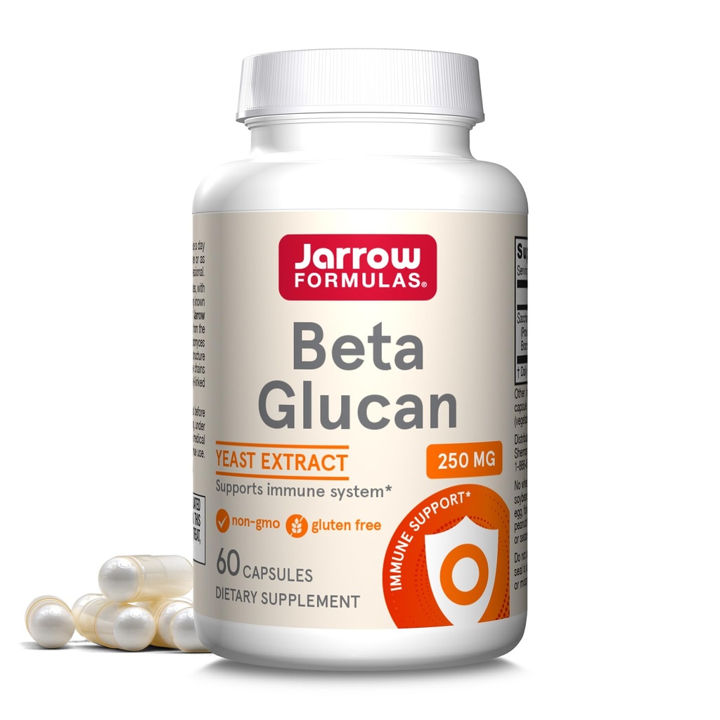 Jarrow Formulas Beta Glucan 250 mg - 60 kapsul - podpora imunskemu delovanju - ekstrakt visoke čistosti - patentirana priprava - 60 servingov