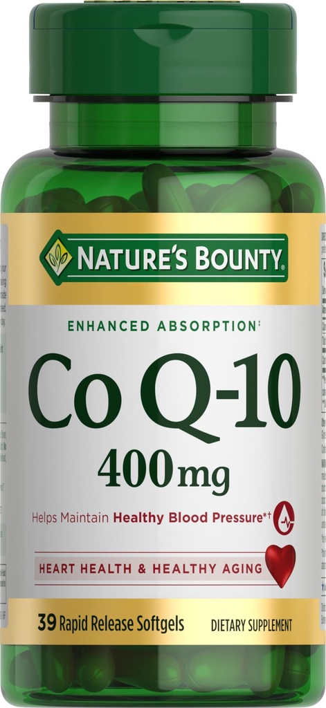 Natures Bounty Co Q-10 400mg, 39 Hitro sproščanje Softgels