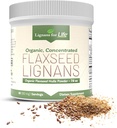 Lignani za življenje - Naravne razsutem stanju Laneno seme v prahu - Omega 3 & 6 Maščobne kisline Polnjene visoko fiber antioksidanti - Podpora zdravo srce in lase, Zdrav imunski sistem - 60 Servings 80mg na tab, 1 pakiranje