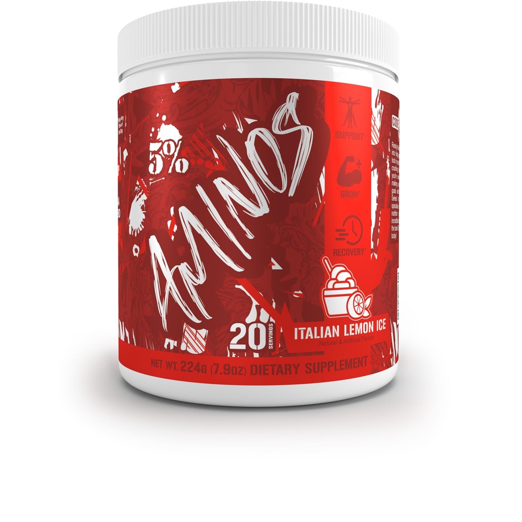 5% Nutrition Code Red Aminos BCAA & EAA Post Workout Recovery Powder 