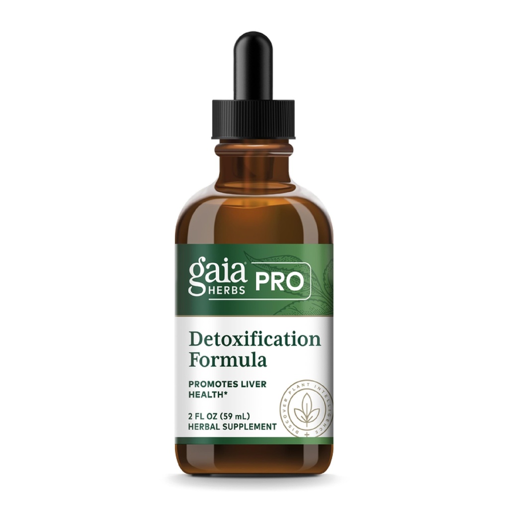 GAIA HERBS PRO detoksifikacija Formula - podpira zdravje jeter in razstrupljanje* - Mlečni osat, rumeni dok & več - 2 fl oz (30 serving)