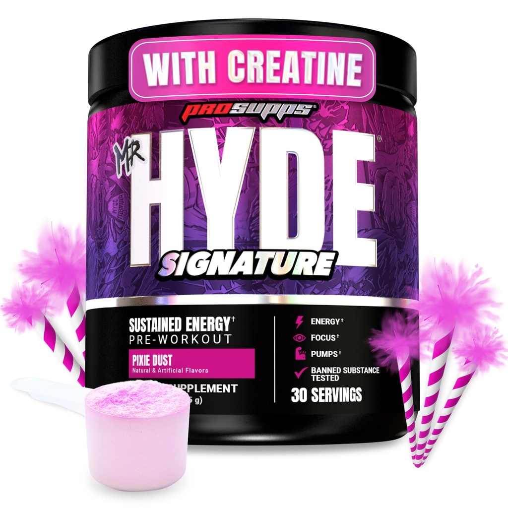 PROSUPPS Hyde Signature Pre Workout Powder s kreatinom, Beta Alanine & Caffeine - Performance, Energy & Endurance - Clean Fitness & Gym Supplements za moške in ženske (Vilinski prah, 30 Serving)