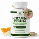 DAO Enzyme dodatek histamin blokator, 30.000 HDU Diamin oksidaza za histamin nestrpnost in fermentirana živila, Gut & Prebavna podpora s Quercetin, Magnezij & Vitamin C, 60 Kapsule