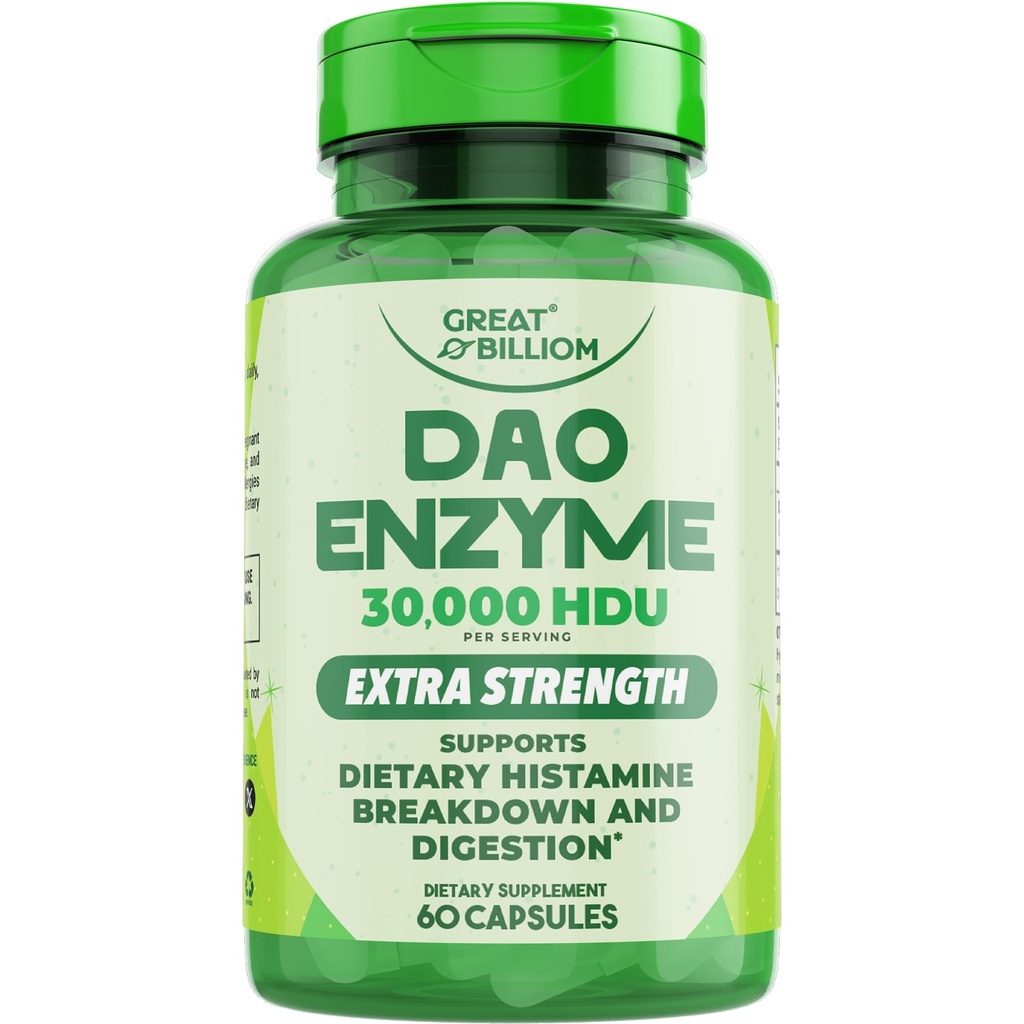 DAO Enzyme (Diamine Oxidase) - Prebavne encime za ženske in moške - 30.000 ADU - Gut Health Supplements - Prebavne Health Histamin Support - Encimi za prebavo - 60 kapsul