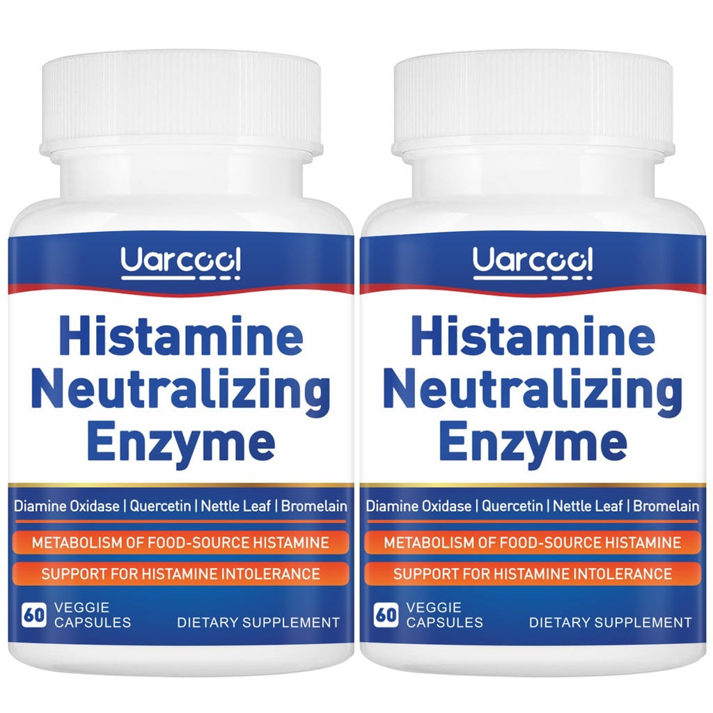 DAO Enzyme Supplement Histamin Diamin Oksidaza Dodatek za gladko preperevanje - Made in USA - 60 Softgels (2 steklenici)