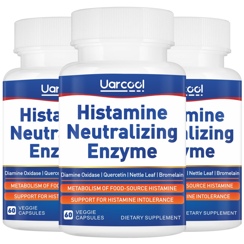 DAO Enzyme Supplement Histamin Diamin Oksidaza dopolnilo za gladko preperevanje - Made in USA - 60 Softgels (3 steklenice)