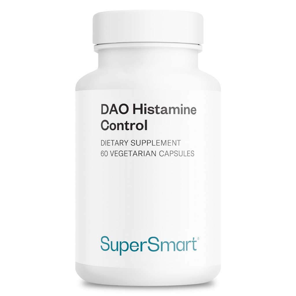 Superpametni DAO Histamin Control (High Potency) - Micro-Enkapsulirani Pea Sprouts DAO Enzyme - Izboljšano z Quercetin & Vitamin C - Diamin oksidaza dodatek 