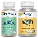 SOLARAY DAO Enzyme in Super Bio Vitamin C 1000mg - Prebavne encime za zlom Histamin - Timed Release VIT C w/Bioflavonoidi Imune Support Supplement, Vegan, 60-dnevna garancija, 30/50 Servisi