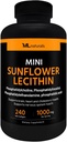 ML Naturals Mini Sončnica Lecithin 240 Softgels. Fosfatidilholin, fosfatidilinozitol, fosfatidiltanolamin, fosfatidna kislina, Certified NSF in cGMP- Compliant