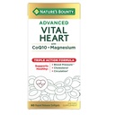 Naravni Bounty Advanced Vital Heart z CoQ10 + Magnezij, Antioksidant, Podpira zdravo krvni tlak, holesterol, Cirkulacija, Triple Action Formula, CoQ10, Magnezij dodatek, 60 Softgels