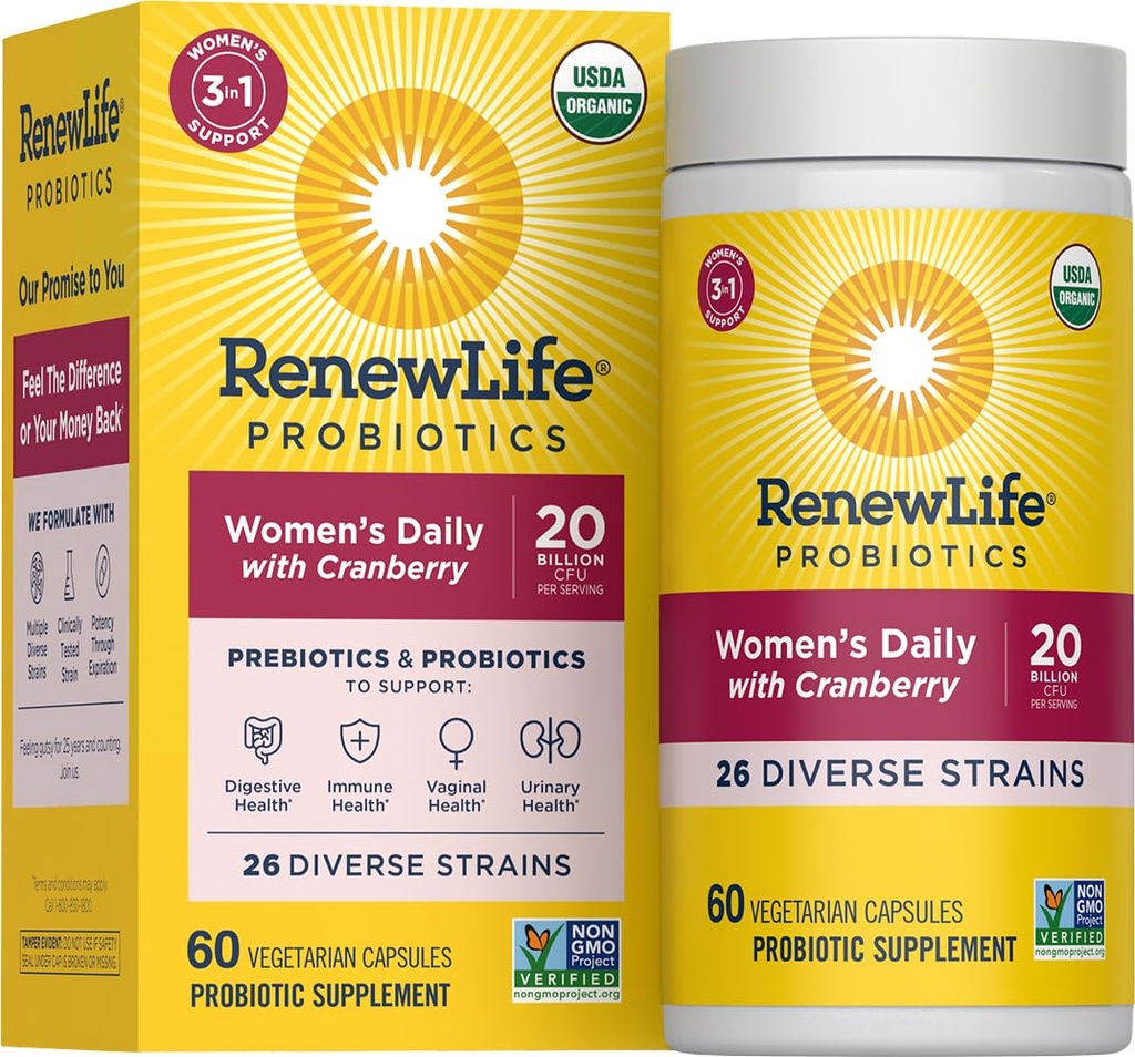 Obnovite življenje ženski dnevni probiotik + Prebiotiki, 60 CT