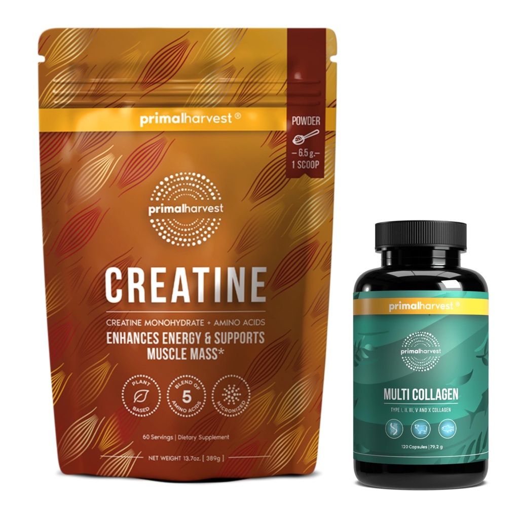 Primal Creatine Powder + Primal Multi Collagen Kapsule Bundele 