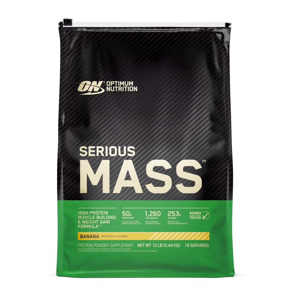 Optimalna prehrana Resna masa, Hujšanje Protein Powder, Mass Gainer, Vitamin C in cink za podporo imunske, Kreatin, Banana, 12 Pound (Packaging May Vary)
