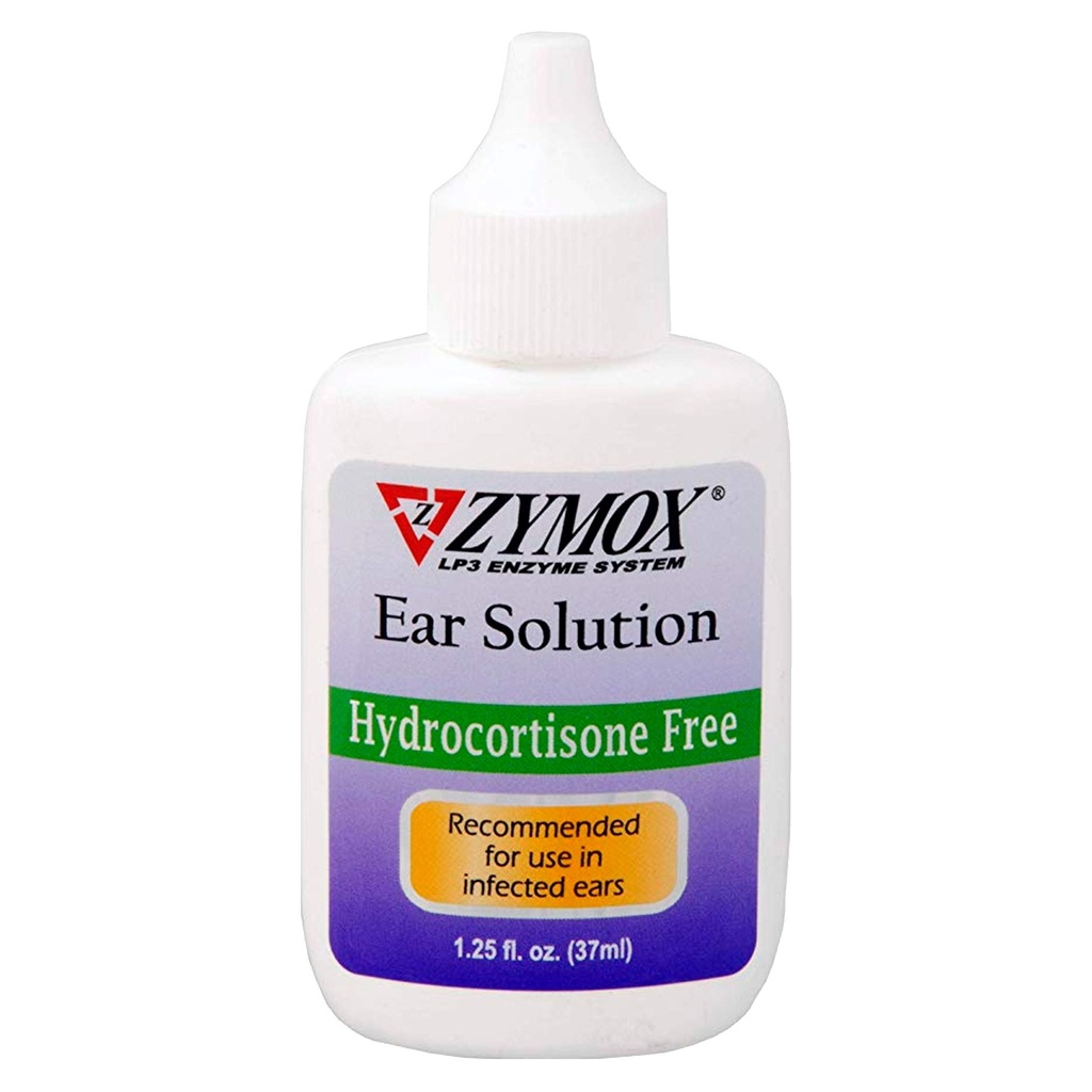 Zymox Otic Encimatic Uha raztopina za pse in mačke za pomiritev ušesnih okužb brez hidrokortizona, 1,25oz