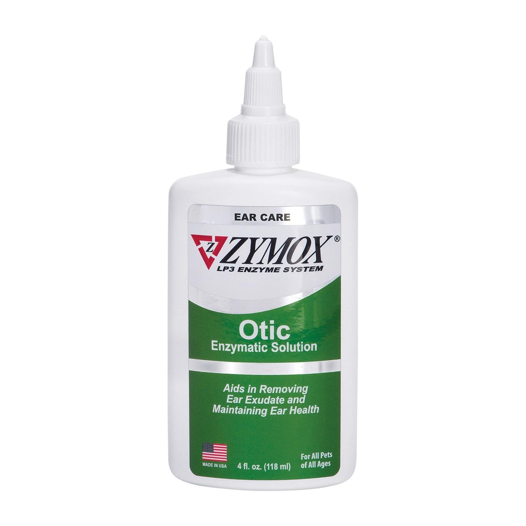 Kralj hišnih ljubljenčkov Znamke Zymox Otic Enzymatic rešitev za pse in mačke, da pomirijo ušesne okužbe brez hidrokortizona za pomoč pri srbenju, 4oz