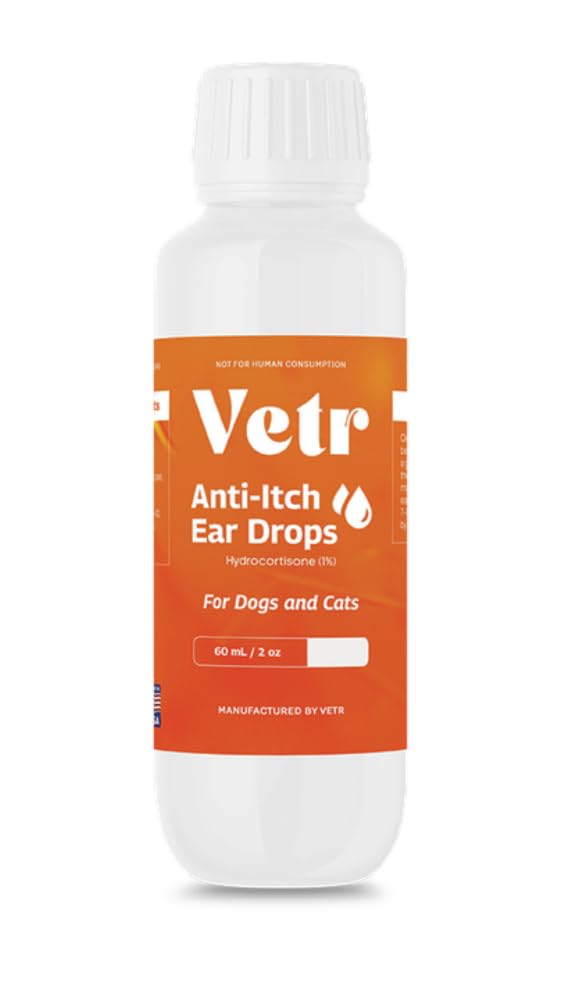 kapljice za ušesa proti srbenju za pse - rešitev za udobje za topična ušesa - 2 oz (60ml) - vet-Oblikovan v ZDA