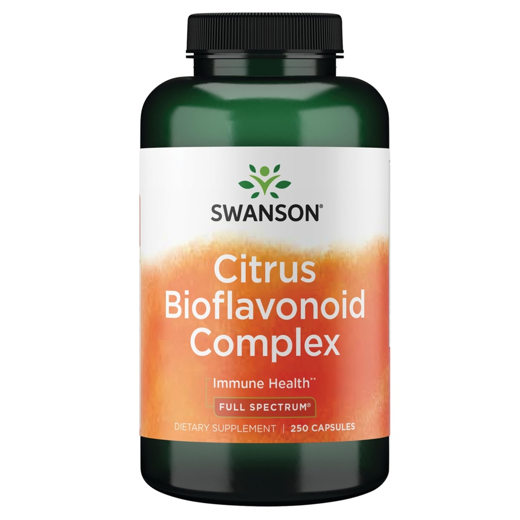 Swanson Full Spectrum Citrus Bioflavonoid Complex - Aids Vitamin C Absorpcija in spodbuja Imunsko zdravje - standardizirano na 50% grenko pomarančo Bioflavonoidi - (250 kapsul) 1 pakiranje