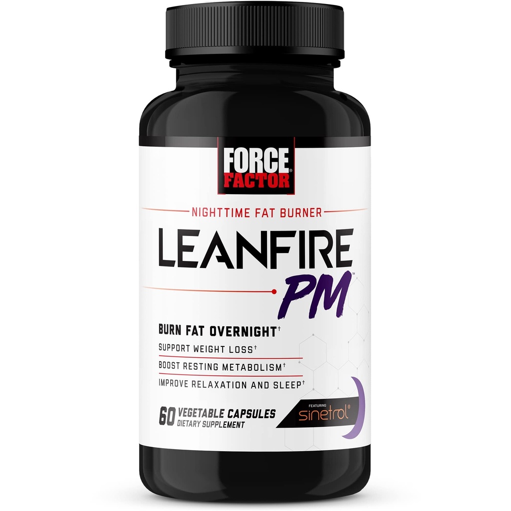 Sila Factor LeanFire Hujšanje Sklop z Next-Gen SLIMVANCE Termogenski Fat Burner 60 Kapsule in čez noč Fat Burner 60 Kapsule