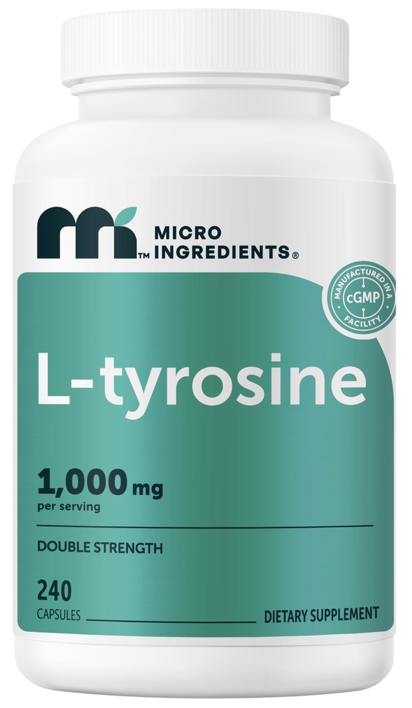 Mikro sestavine L-tirozin 1.000 mg na serviranje, 240 kapsul 