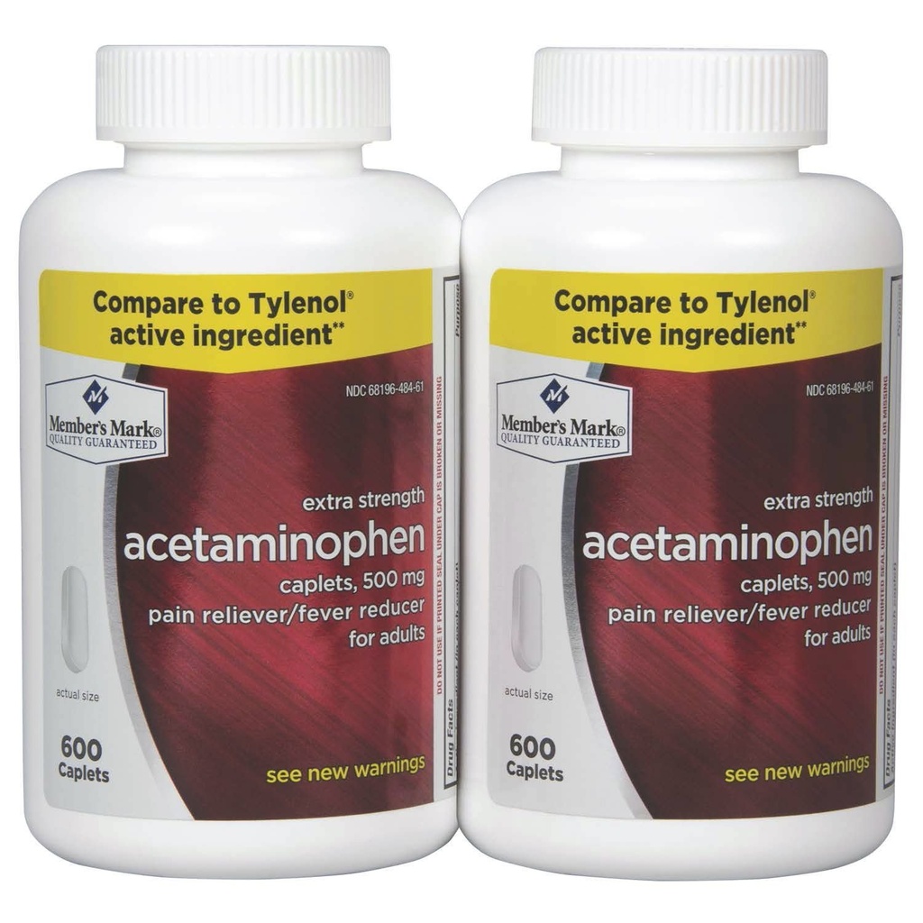 Člani Mark Acetamofen, 1200 Kapleti, Pain Reliever, 500 mg