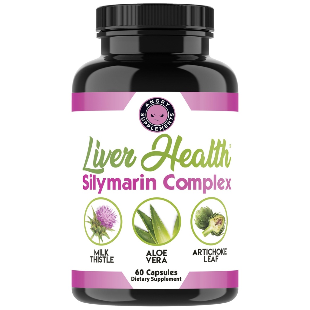 Jezni dodatki zdravje jeter – Silymarin Complex z mlekom Thistle, Artichoke, Aloe Vera, Alfalfa & B-Vitamini – Detox & Jetra Podpora Formula za moške in ženske – 60 Kapsule (1-Bottle)
