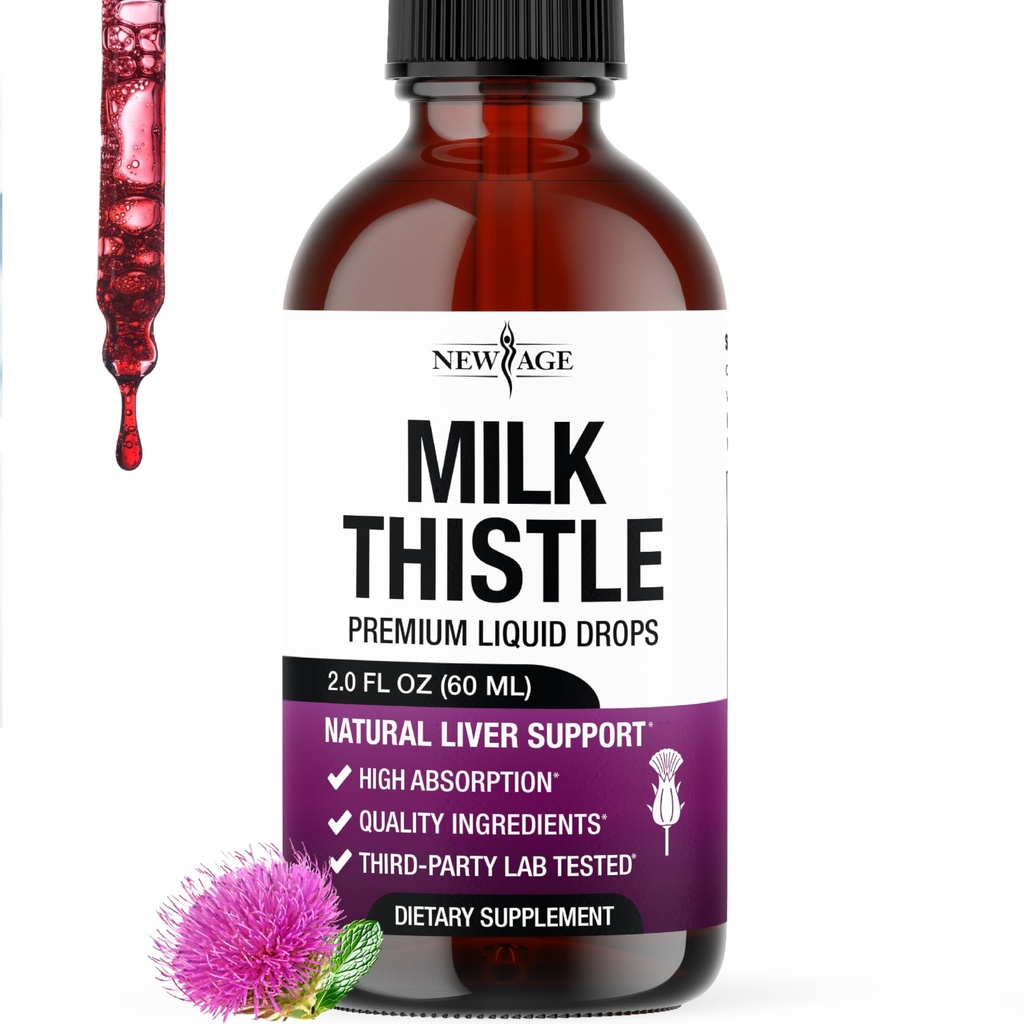 Tekoče kapljice za mleko – vse naravno mleko Thistle ekstrakt s Silymarin – visoka absorpcija – Ne-GMO, Gluten-free – 2 oz